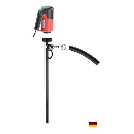 Flux Drum Pump, Aluminum, 60" Long, Motor, 120V, 60Hz, 1ph, 500 Watts Power, 9 ft hose. 24-ZORO0229